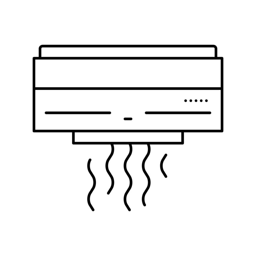 air conditioning equipment line icon vector illustration