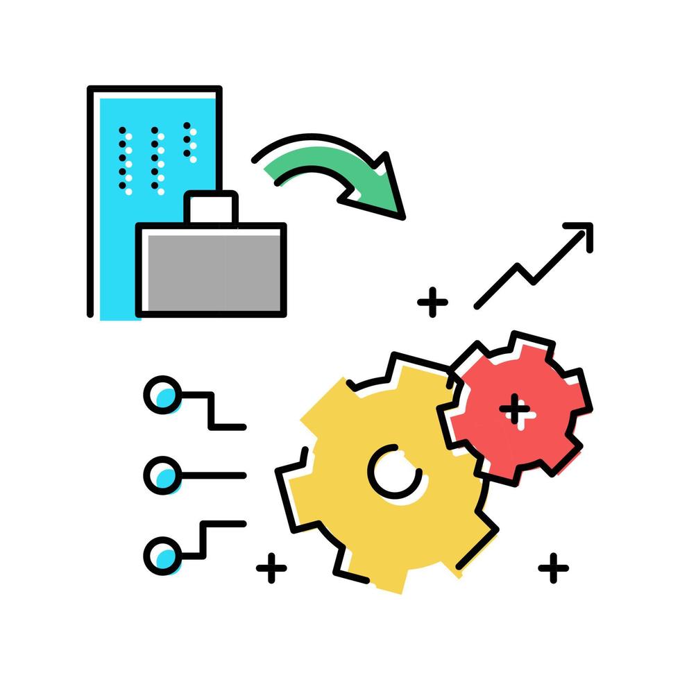 experience benefits color icon vector illustration