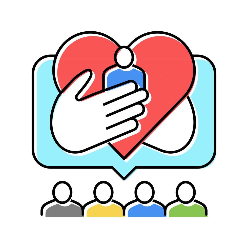 children care color icon vector illustration