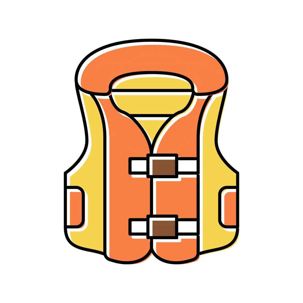 chaleco de natación icono de color inflable ilustración vectorial vector