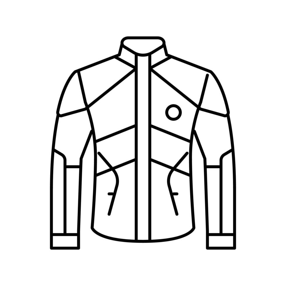 chaqueta motocicleta línea icono vector ilustración