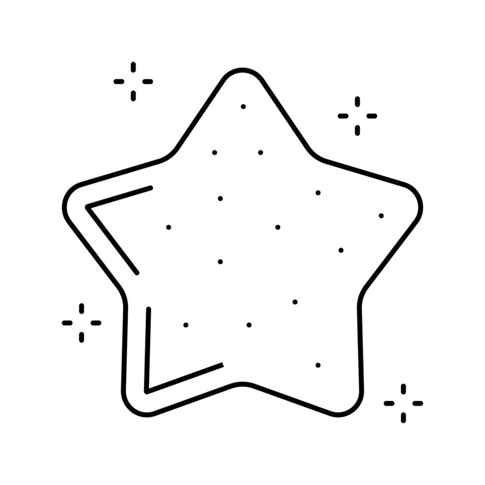 estrella jalea caramelo gomoso línea icono vector ilustración