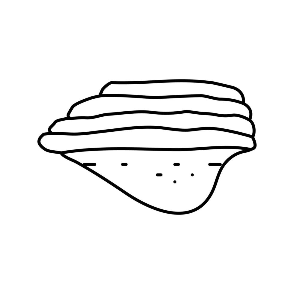 ilustración de vector de icono de línea de hongo meshima
