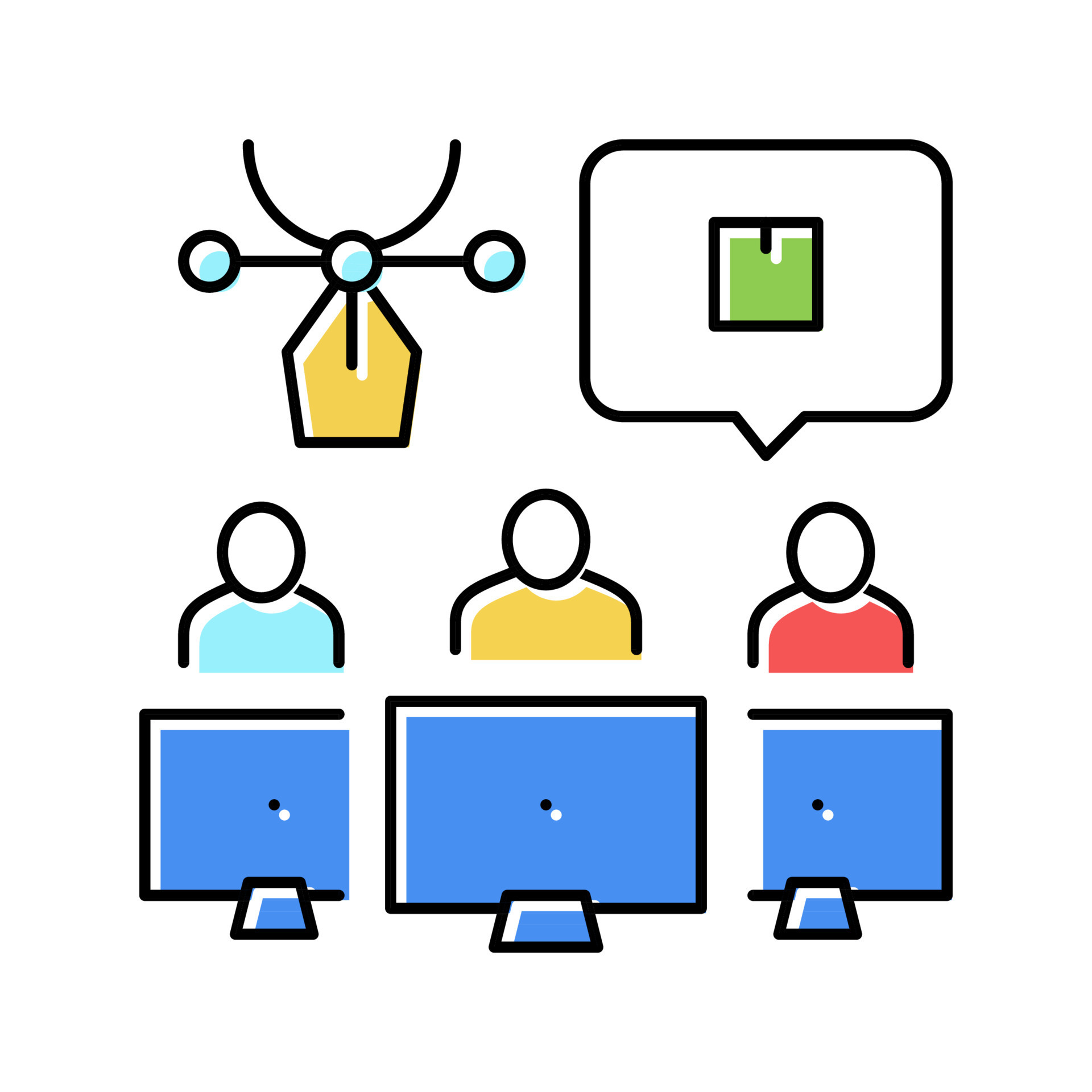 factory creative command color icon vector illustration 19597985 Vector ...