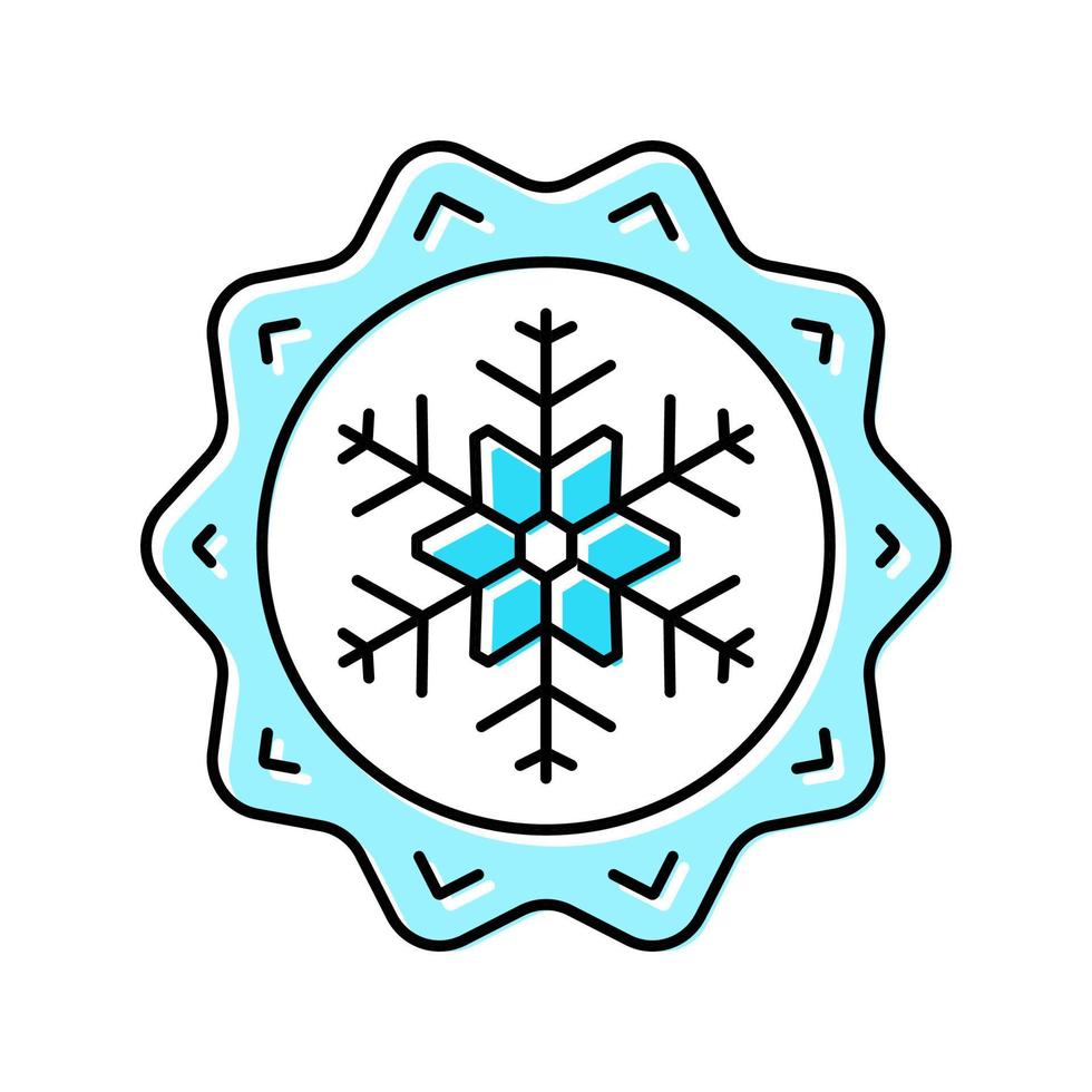 frozen winter color icon vector illustration