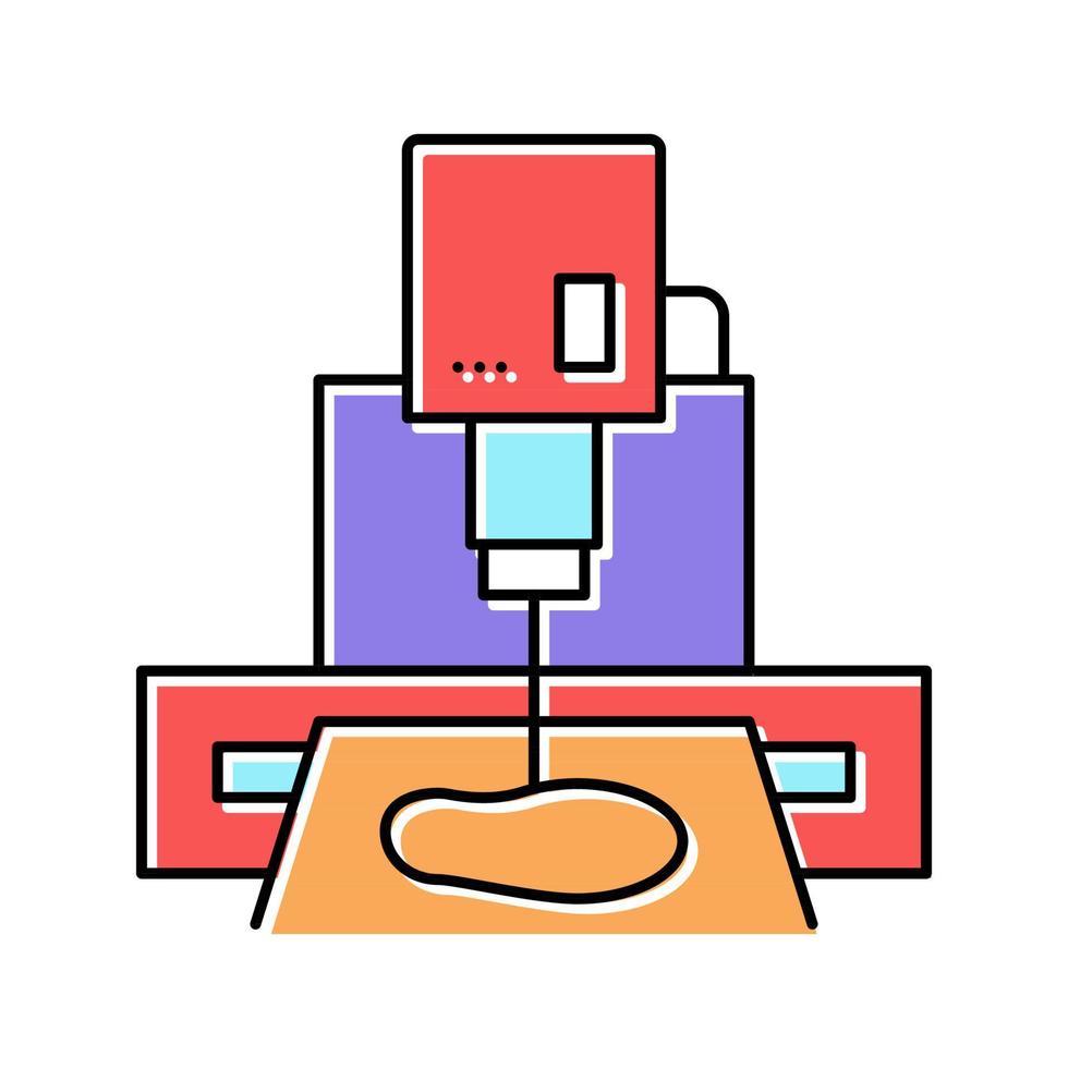 sole cut machine color icon vector illustration