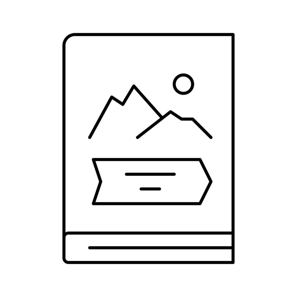 adventure genre line icon vector illustration