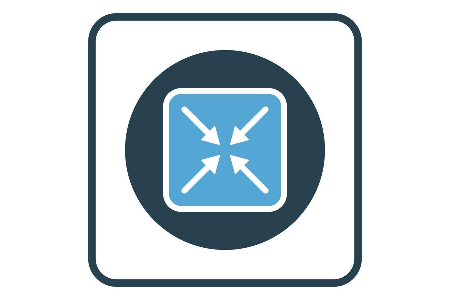 Minimize icon illustration. icon related to music player. Solid icon style. Simple vector design editable