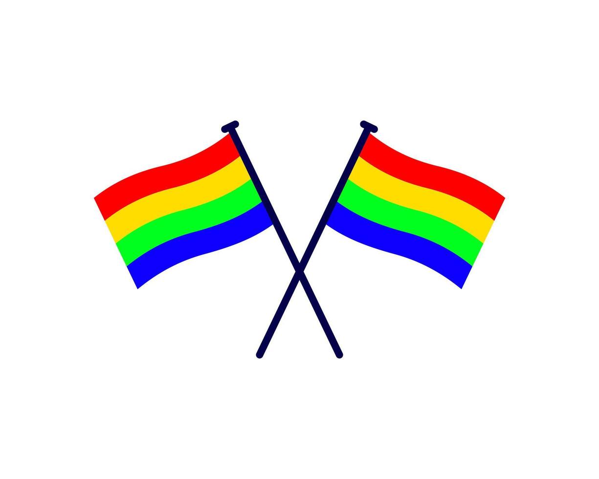 vector illustration of rainbow flag