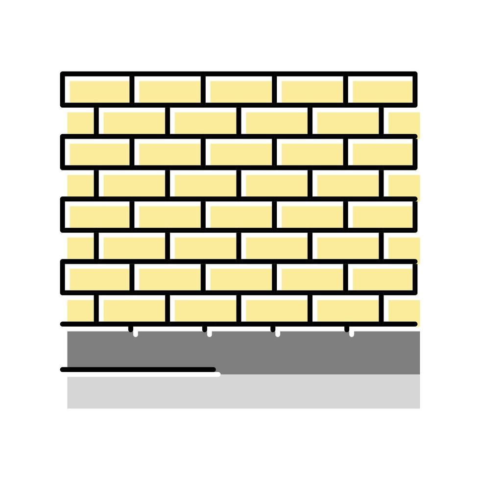 wall fence color icon vector illustration