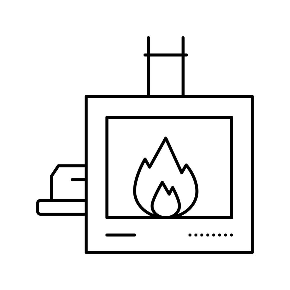 individual cremation line icon vector illustration