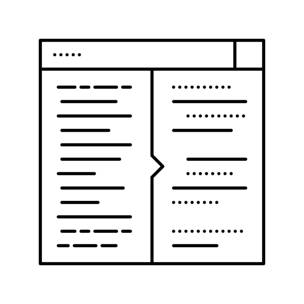 code testing line icon vector illustration