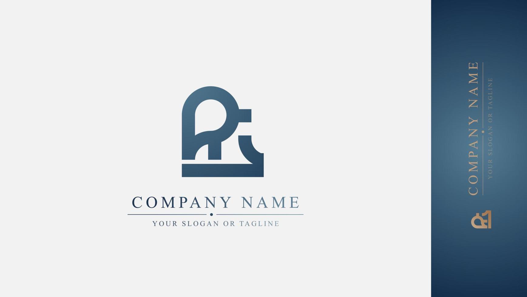 The Power of Typography A Bold Initial Logo vector