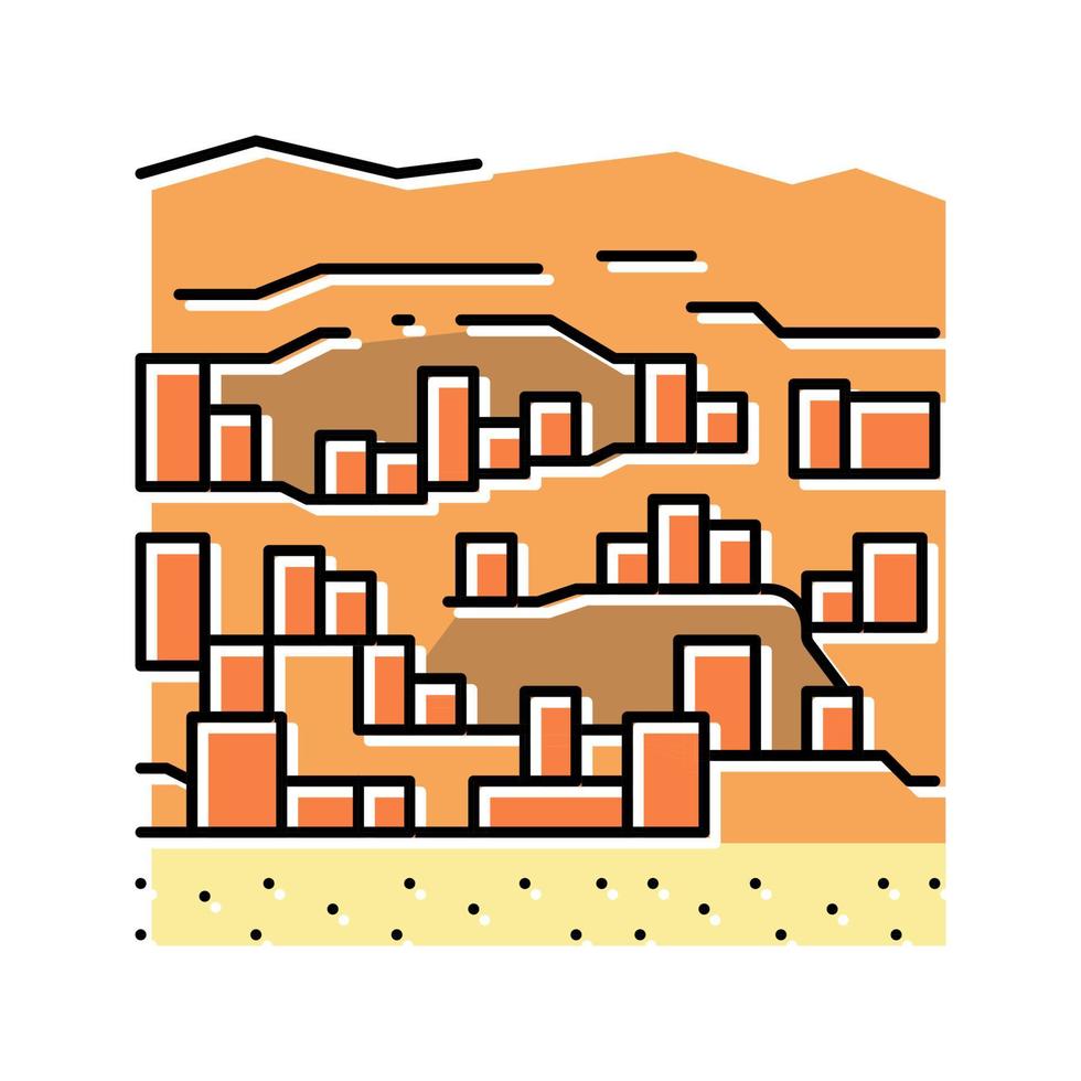 bandiagara city color icon vector illustration