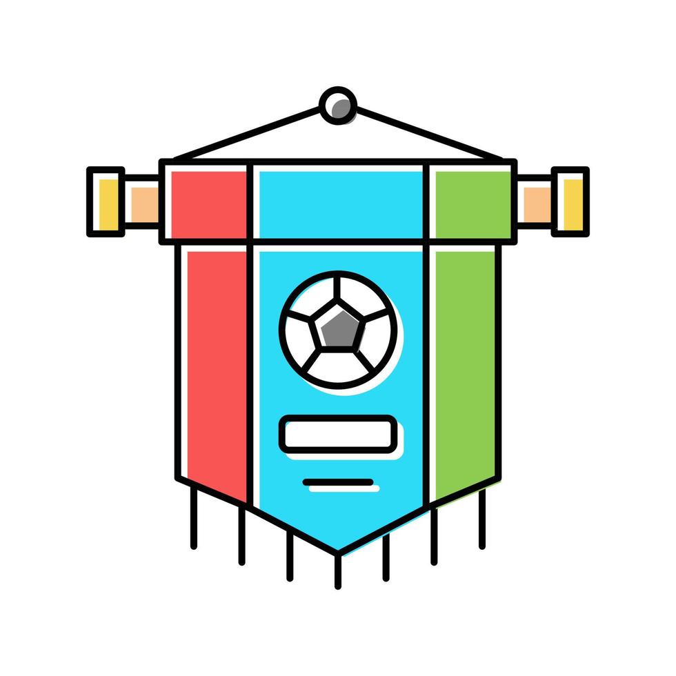 ilustración de vector de icono de color de fútbol de club