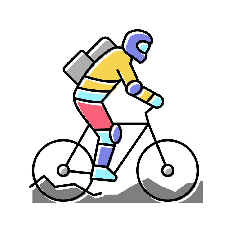 ilustración de vector de icono de color de bicicleta de montaña