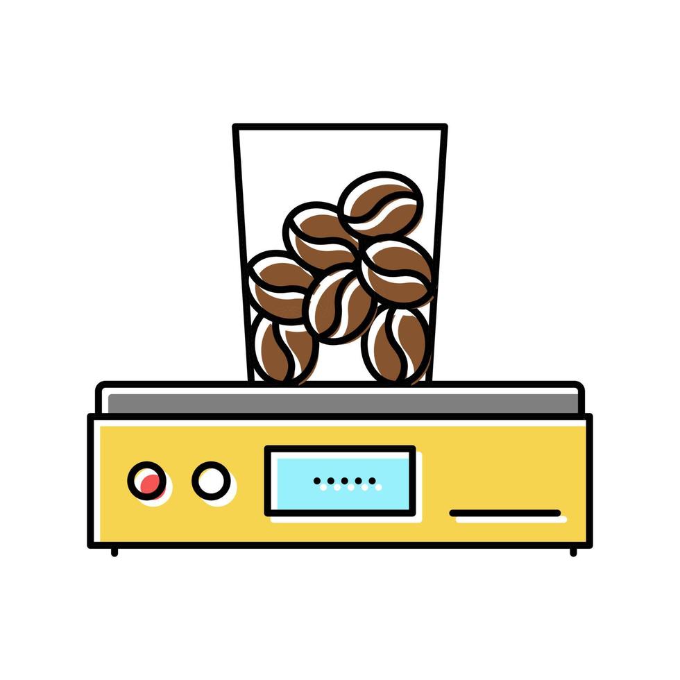 Ilustración de vector de icono de color de dispositivo de molinillo de café