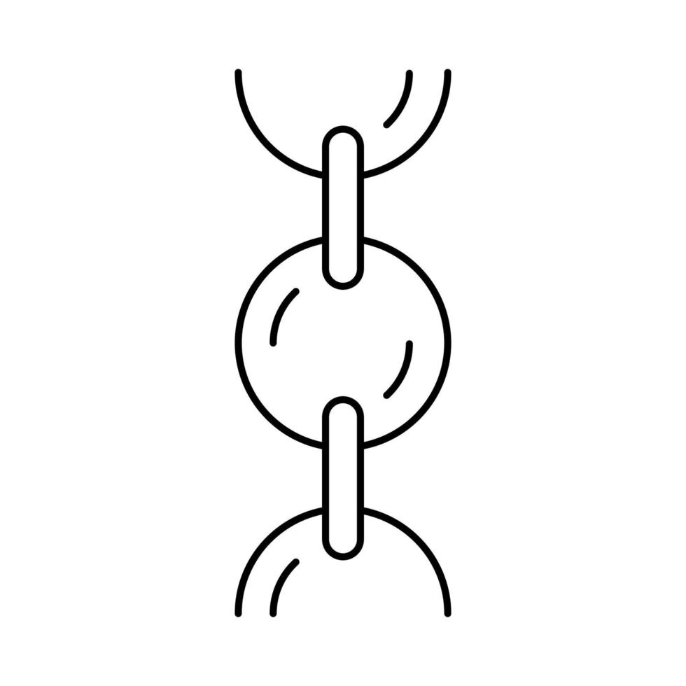 sequin chain line icon vector illustration