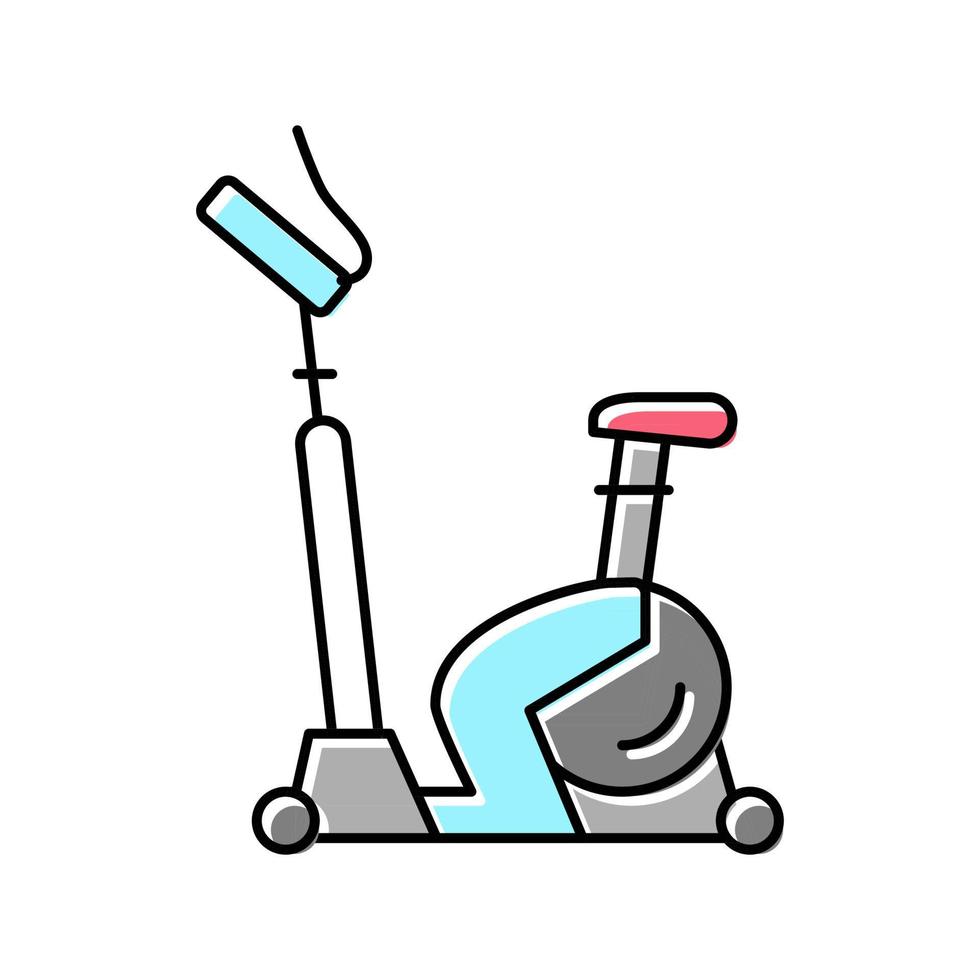 ilustración de vector de icono de color de bicicleta de ejercicio