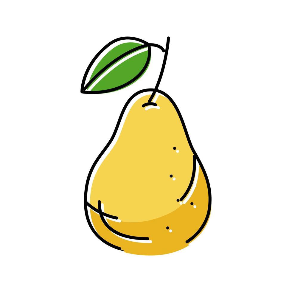 pear whole one color icon vector illustration