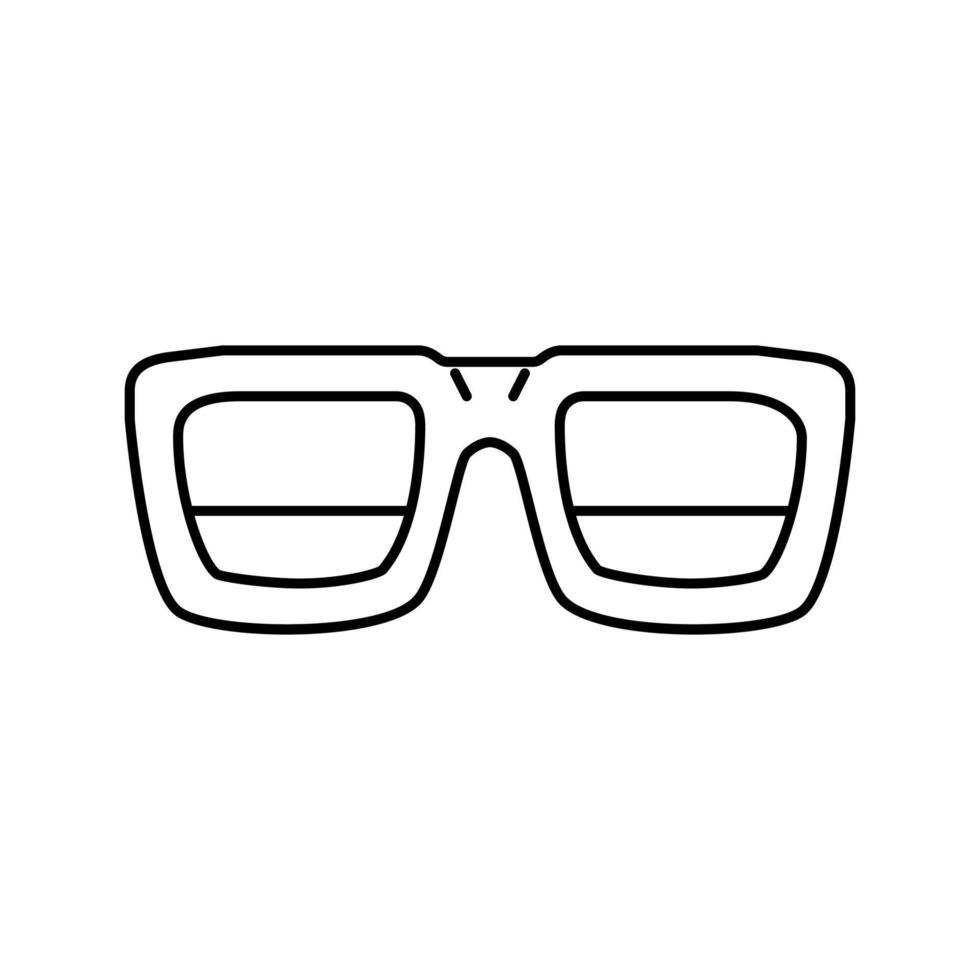 gafas de rap marco línea icono vector ilustración