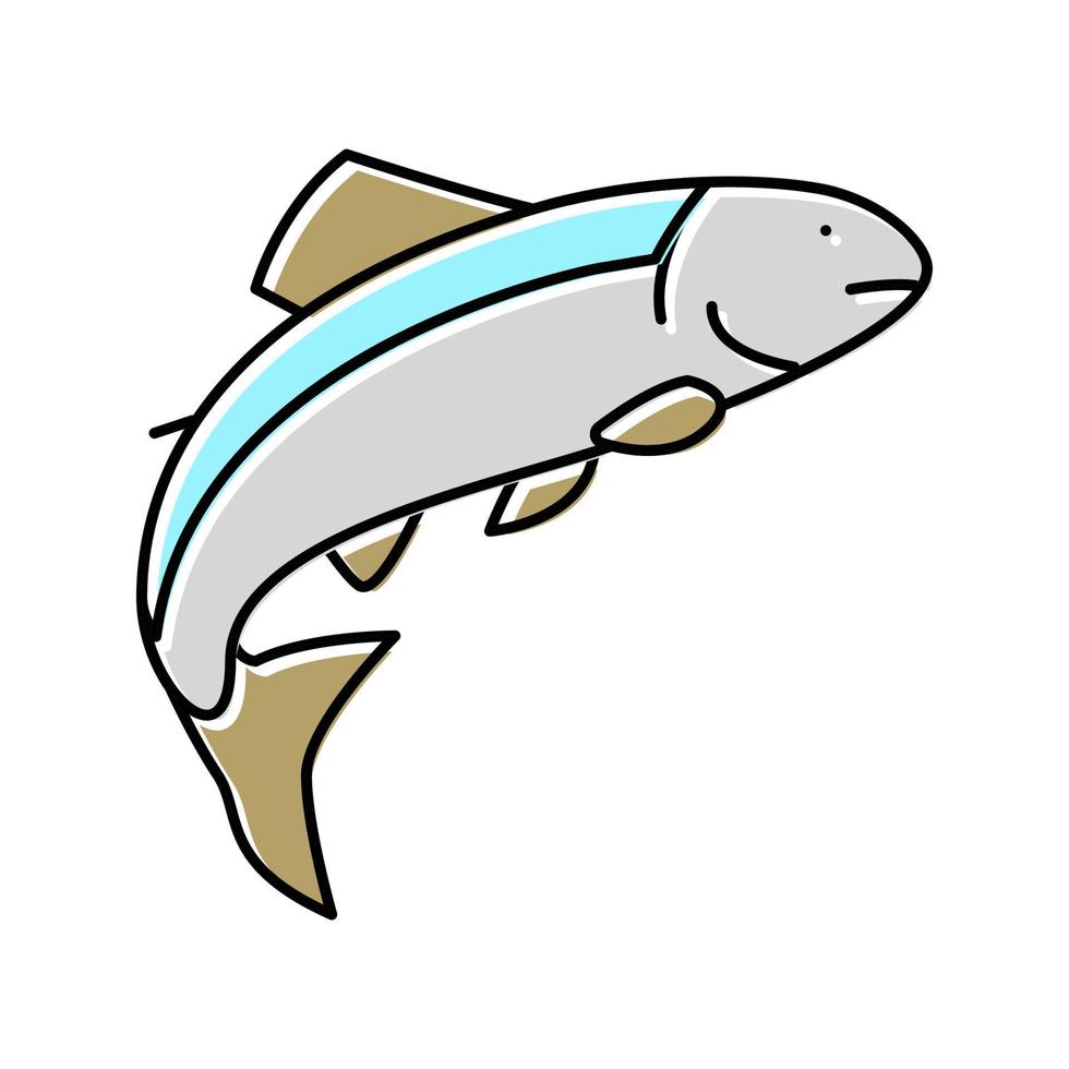 salmon fish color icon vector illustration