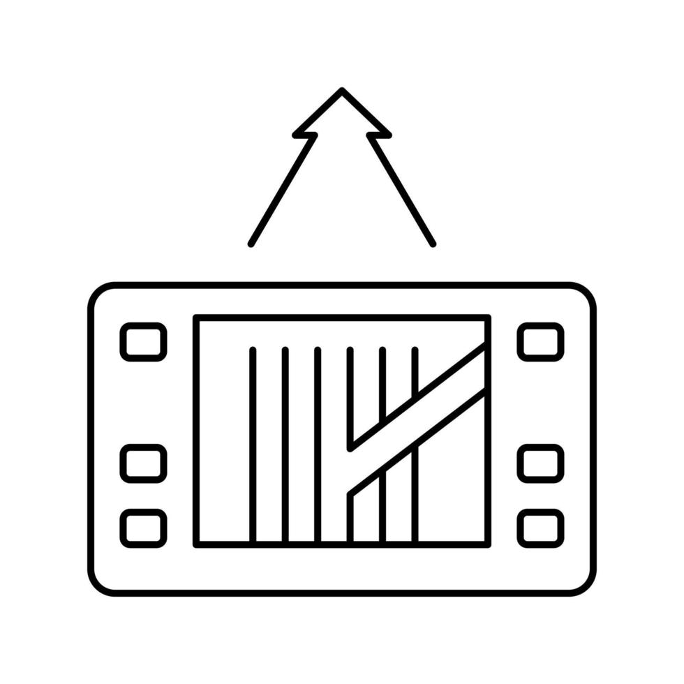 gps navigation device line icon vector illustration