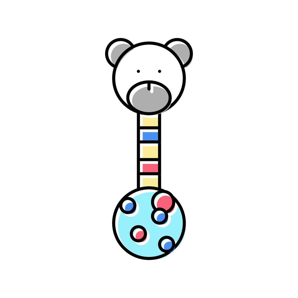 educational toy baby color icon vector illustration