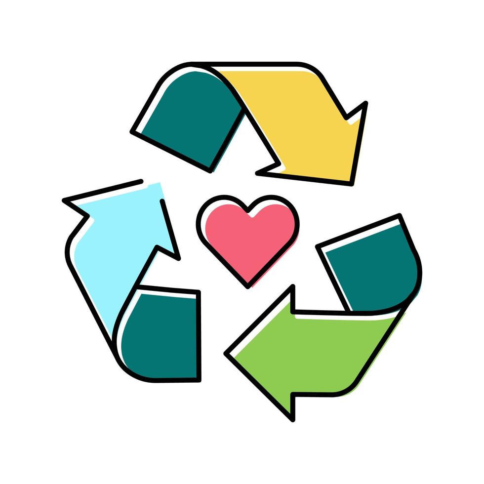 recycle cosmetic color icon vector illustration