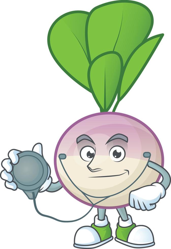 Turnip cartoon character style vector