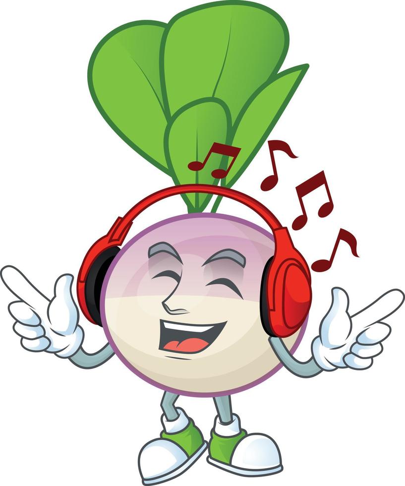 Turnip cartoon character style vector