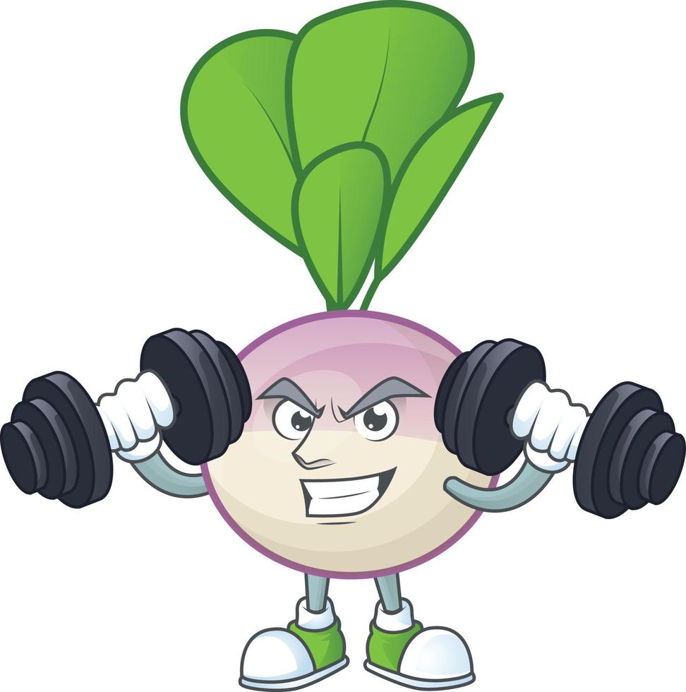 Turnip cartoon character style vector