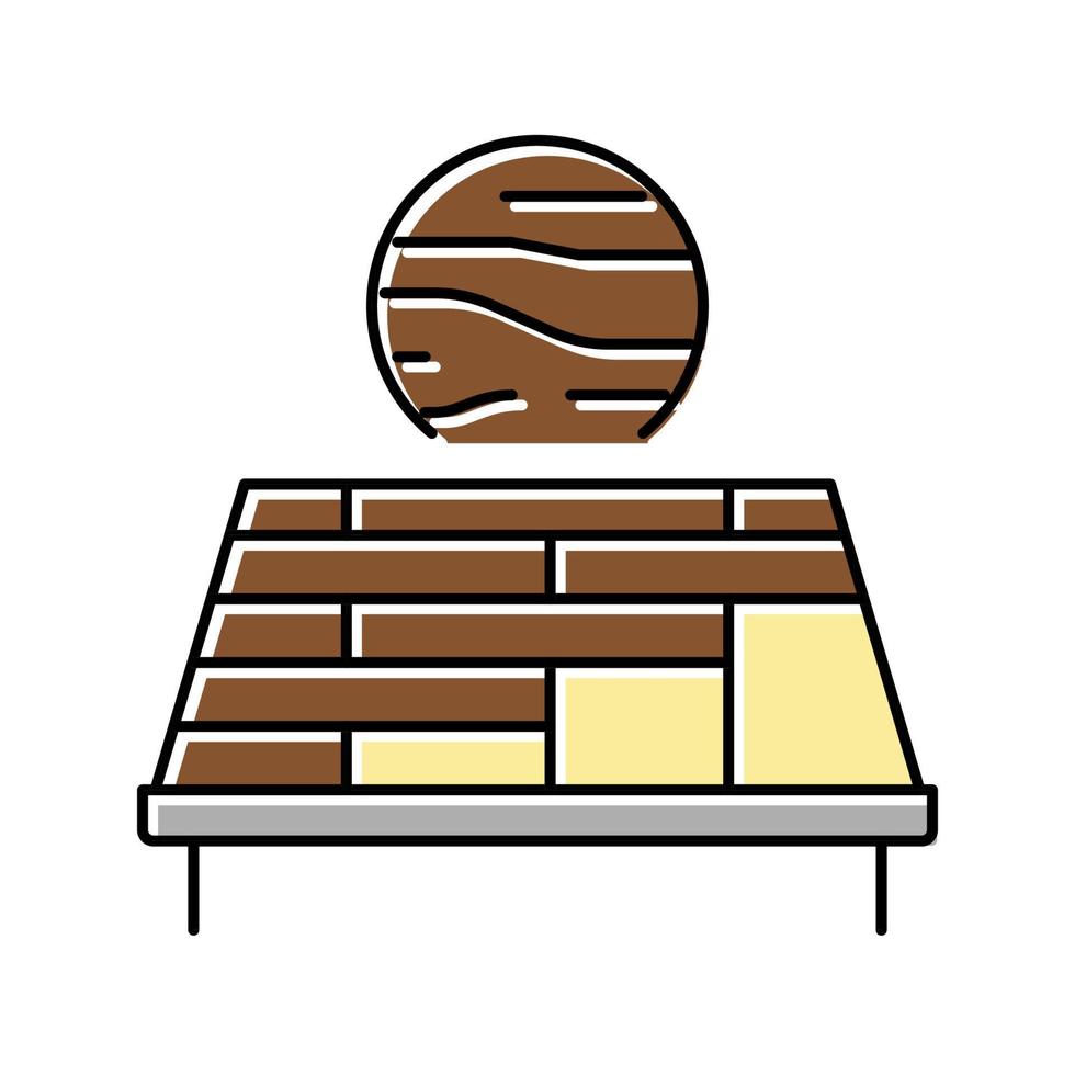 wooden roof color icon vector illustration