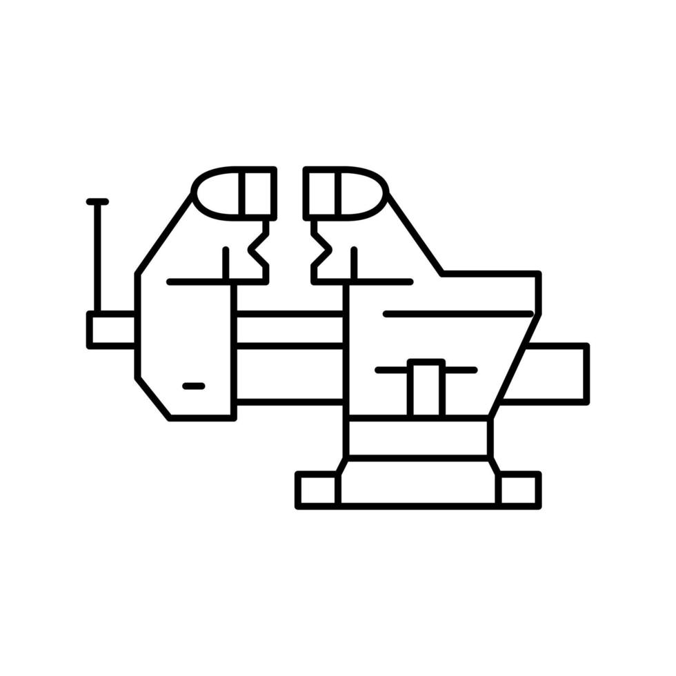 combination vice line icon vector illustration