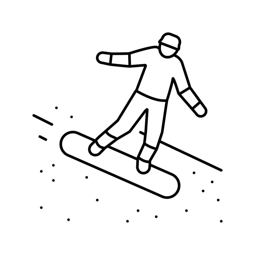 sand surfing line icon vector illustration