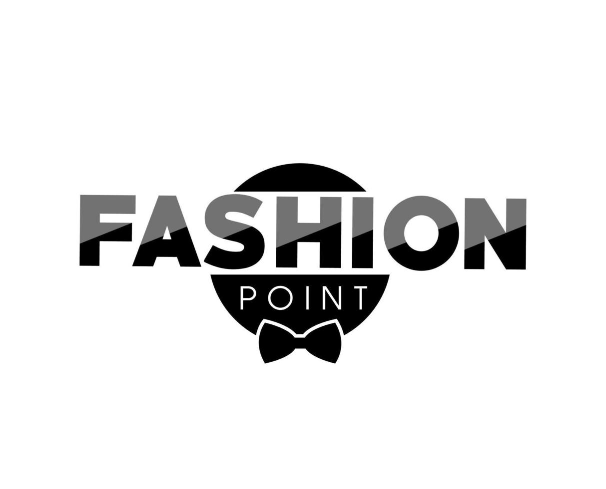 Fashion Point menswear shop logo. vector