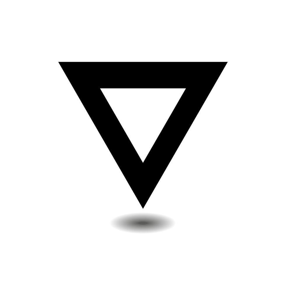 Triangle location Icon. vector