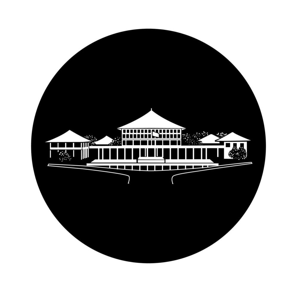 Parliament of Sri Lanka vector icon. Sri Lankankan Parliament building symbol.