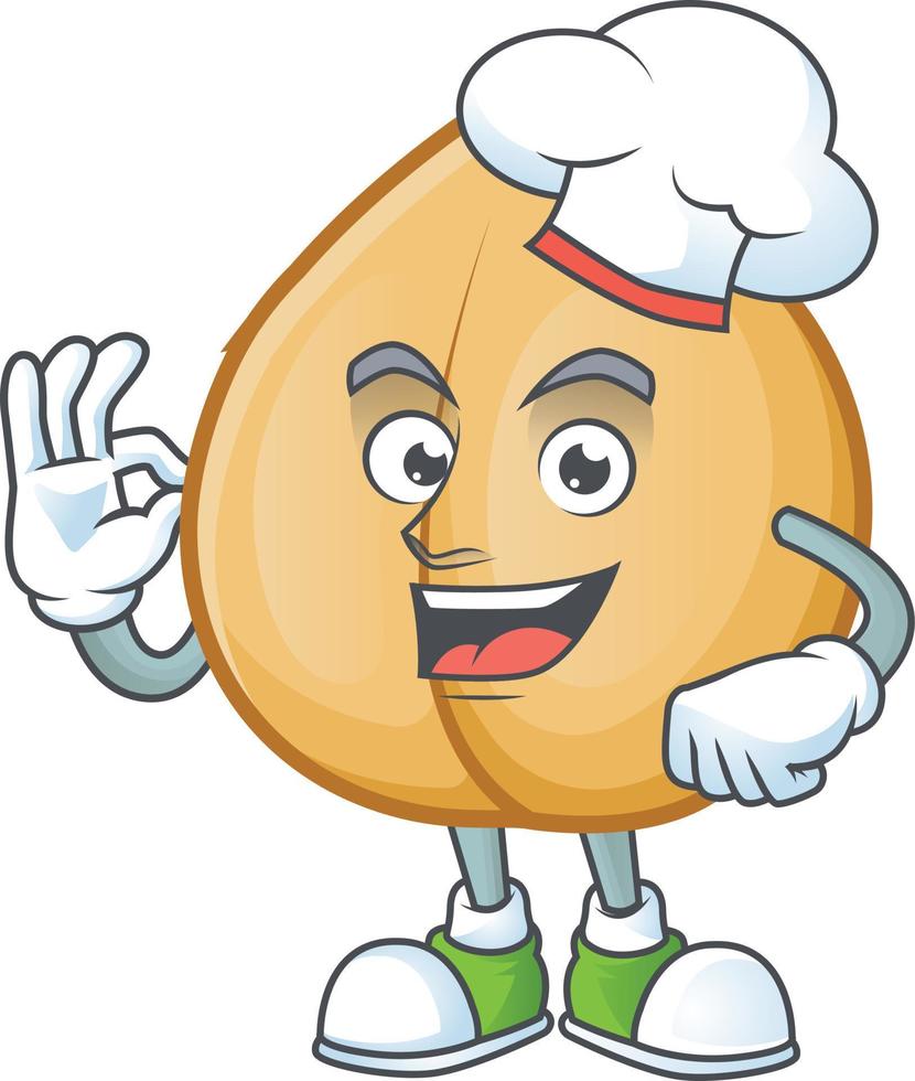 Chickpeas cartoon mascot style vector