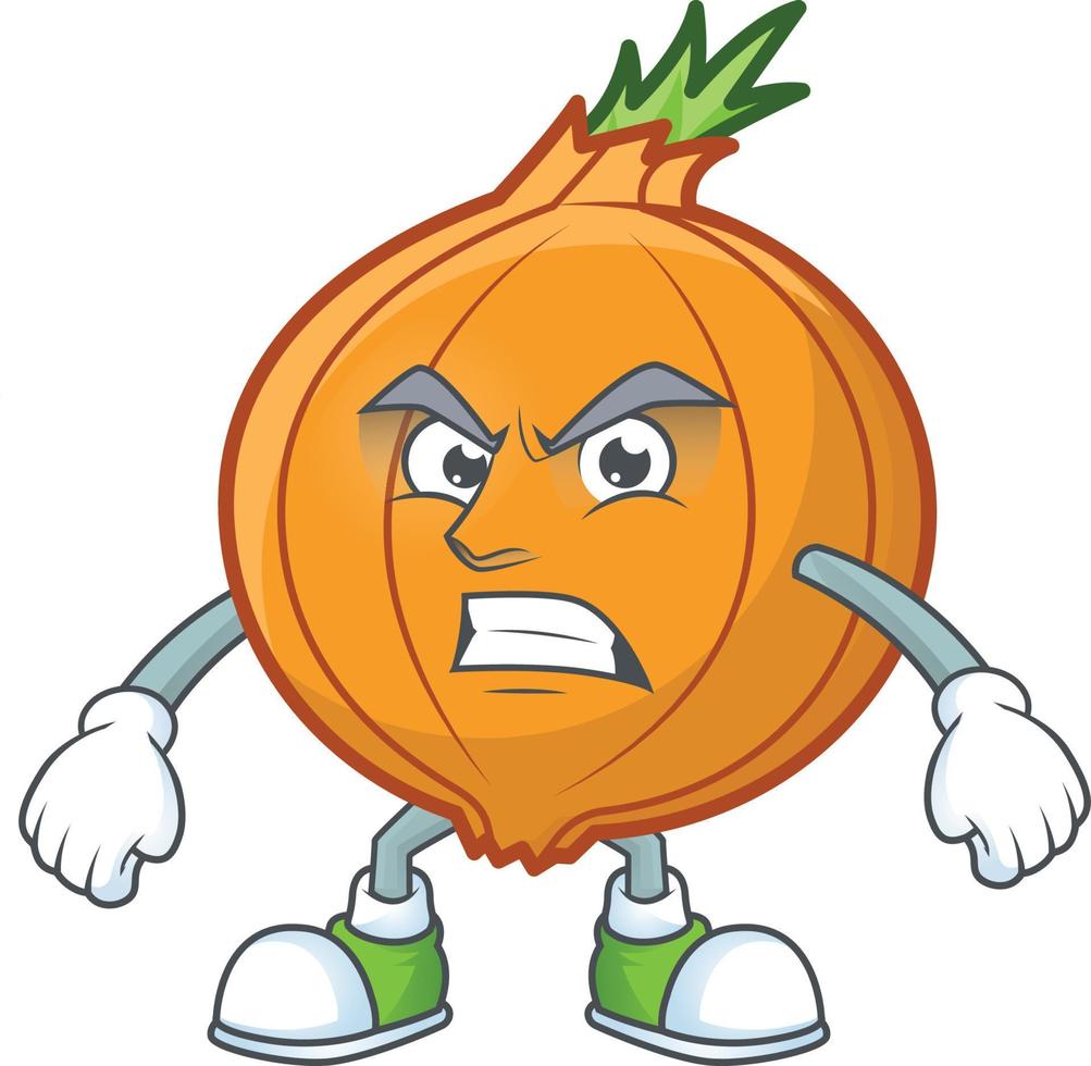 Shallot cartoon character style vector