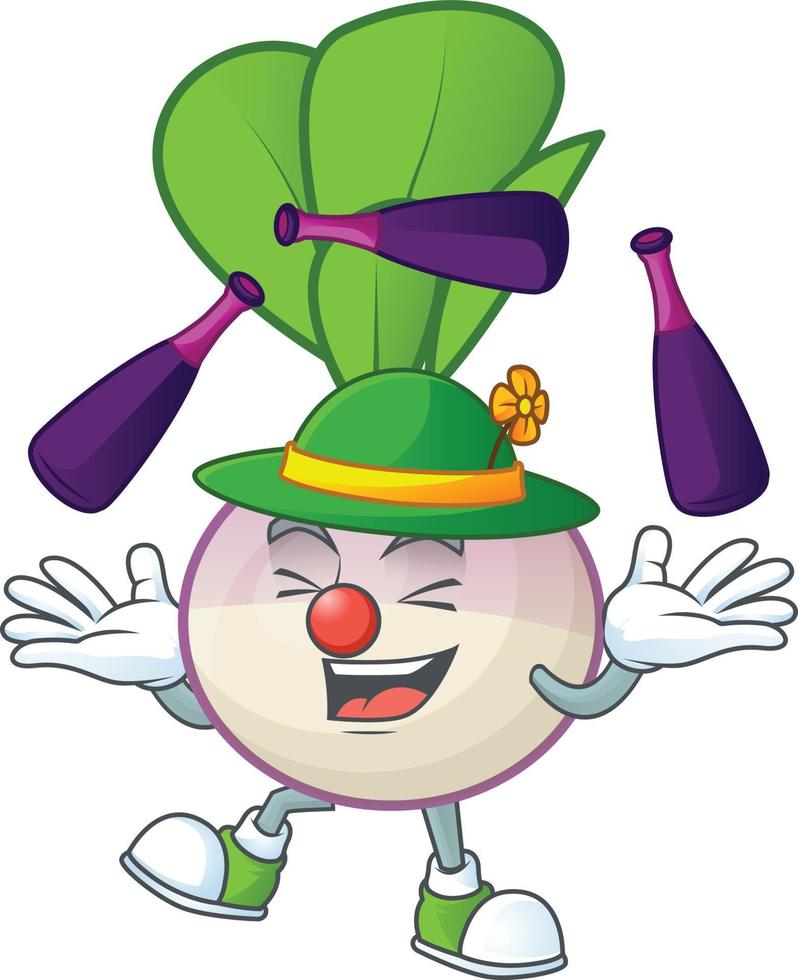 Turnip cartoon character style vector