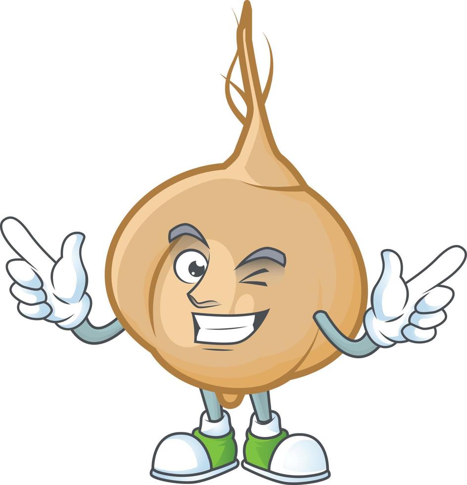 Jicama cartoon mascot style vector
