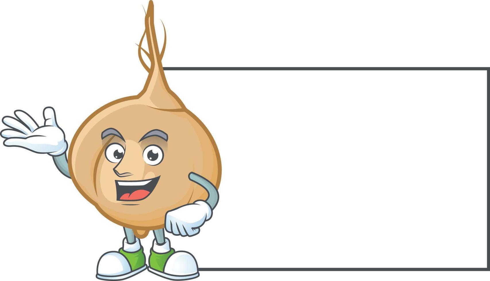 Jicama cartoon mascot style vector