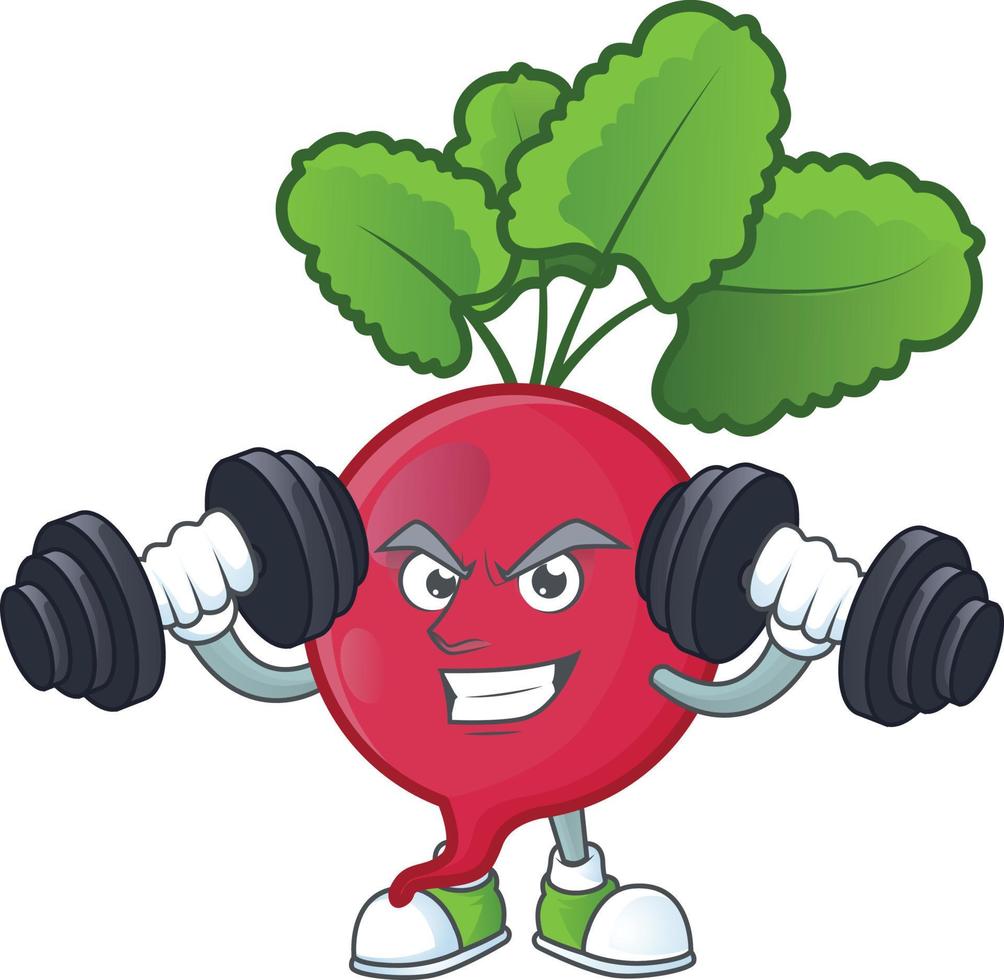 Red Radish cartoon character style vector