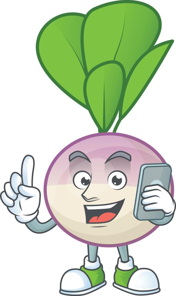 Turnip cartoon character style vector