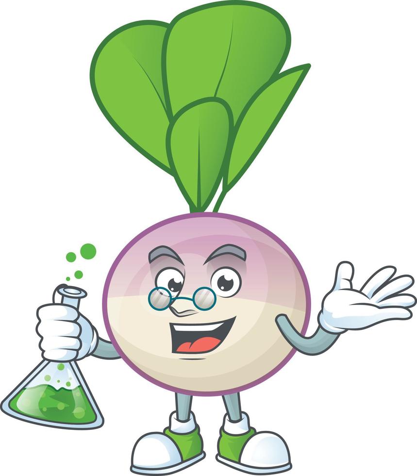 Turnip cartoon character style vector