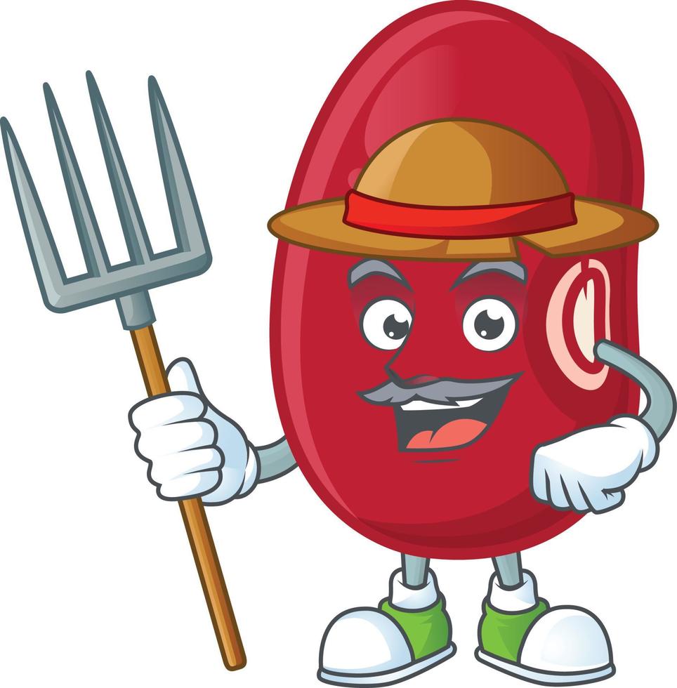Adzuki beans cartoon character style vector