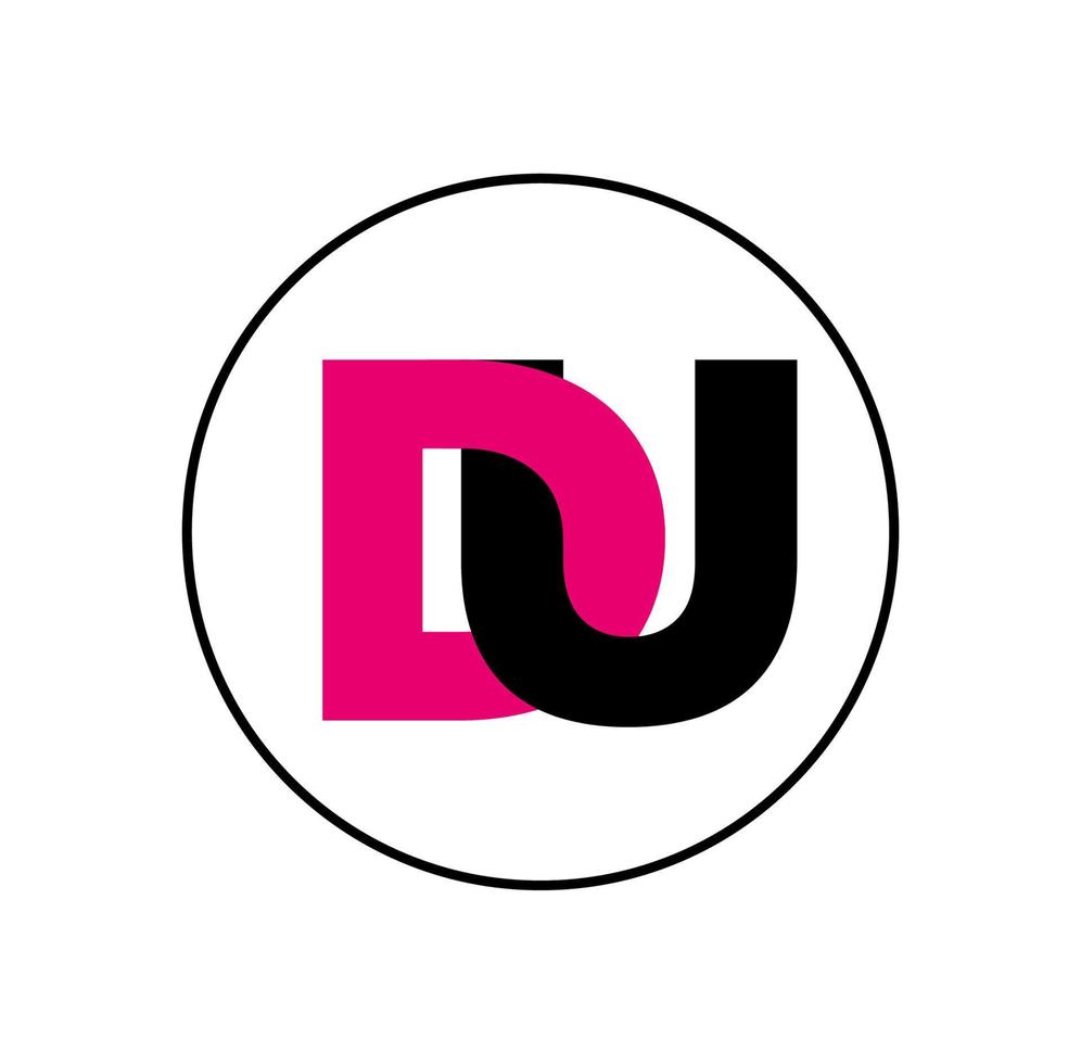 DU brand name initial letters monogram. DU company na vector