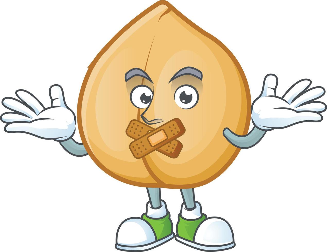 Chickpeas cartoon mascot style vector