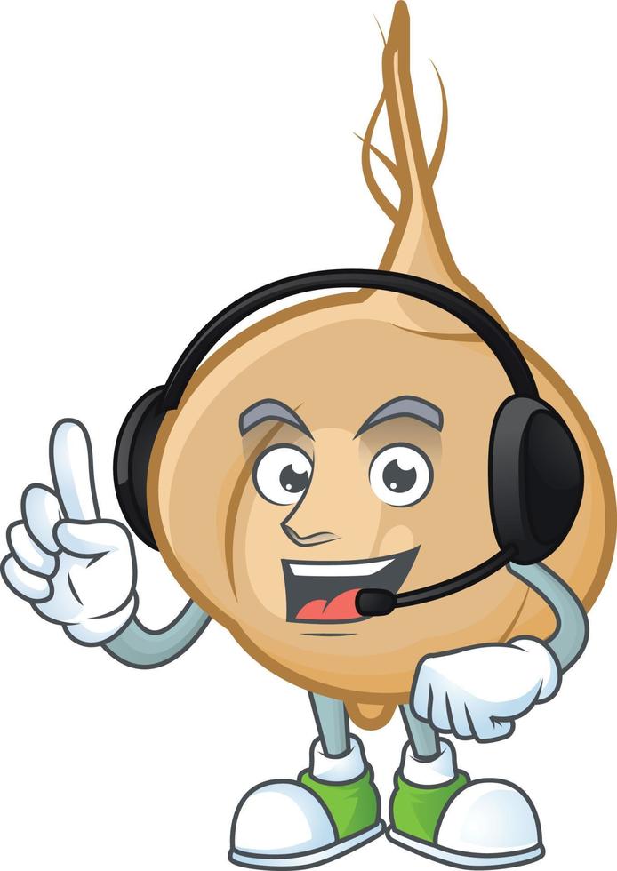 Jicama cartoon mascot style vector